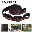 Sangles d'Accroche Hamac Arbre 2 m, Lot de 2, Orange ou Bleu