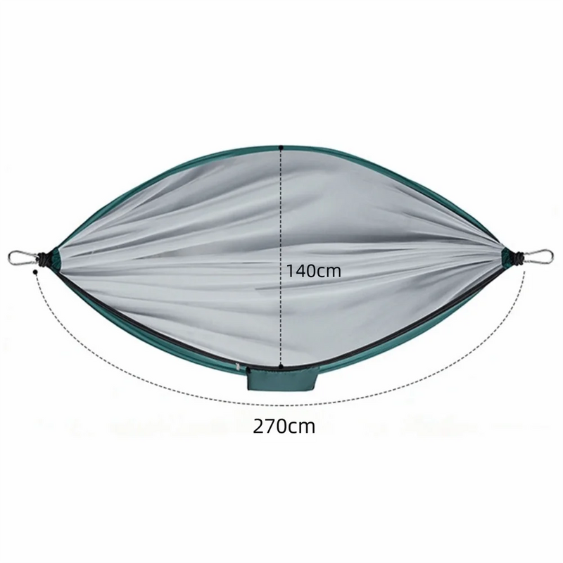 Hamac de Camping Double avec Moustiquaire Intégrée, Polyester, 270 x 140 cm, 5 Coloris, vue 6