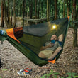 Hamac de Camping Moustiquaire 310 x 140 cm, Bâche et Matelas Gonflable à la Pièce