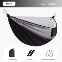 Hamac de Camping avec Moustiquaire et Sangles, 270 x 140 cm, 6 Coloris, vue 12