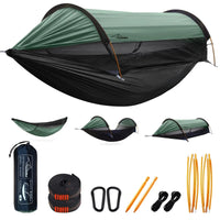 Hamac de Camping avec Moustiquaire Dôme et Pare-Soleil, 270 x 140 cm, Sous-Couette en Option, vue 6